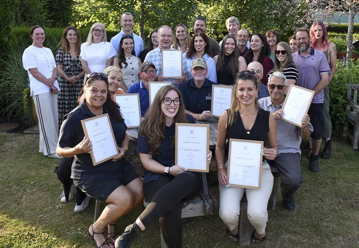 Pic 1 The team from Ruxley Manor Garden Centre celebrating their awards on the night