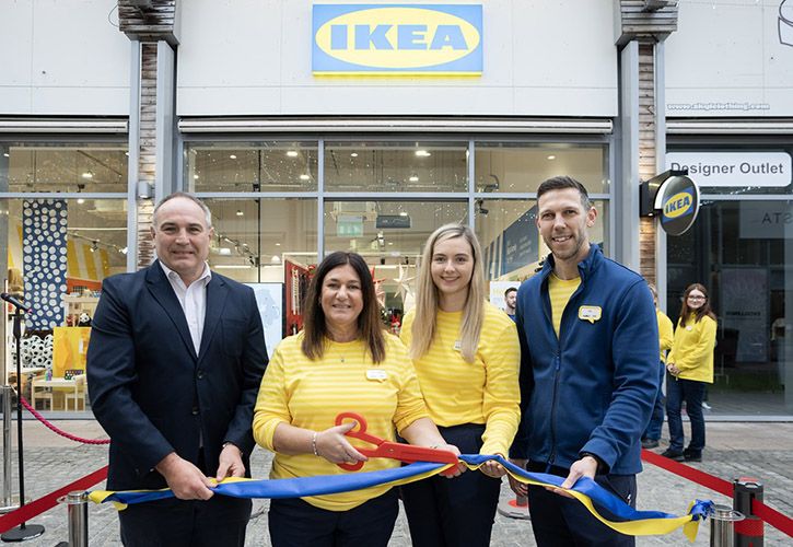 Michaela Quinlan Market, Manager, IKEA Belfast cutting ribbon
