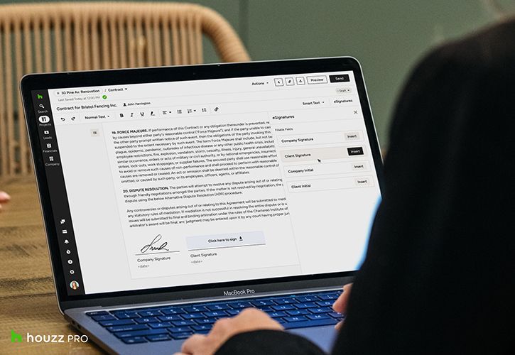 Houzz Pro UK Contracts