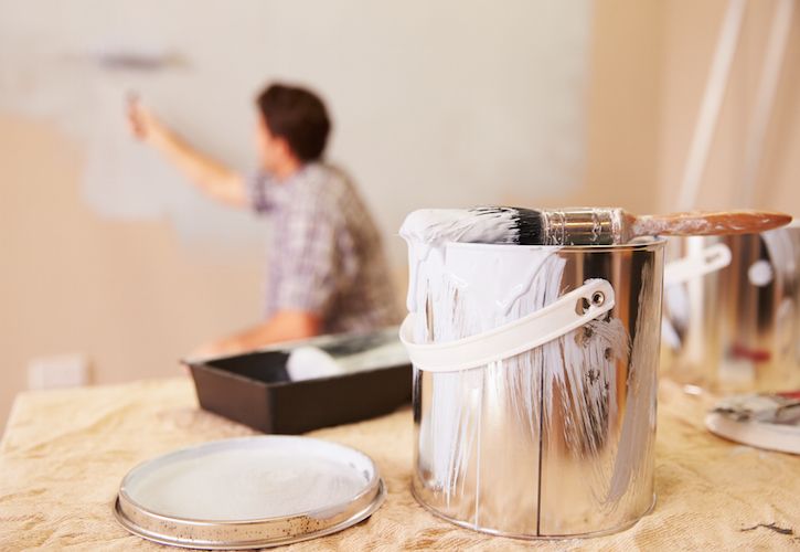 Man painting home