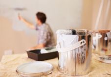 Man painting home