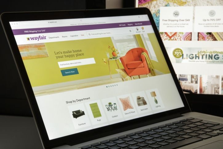 Wayfair Homepage