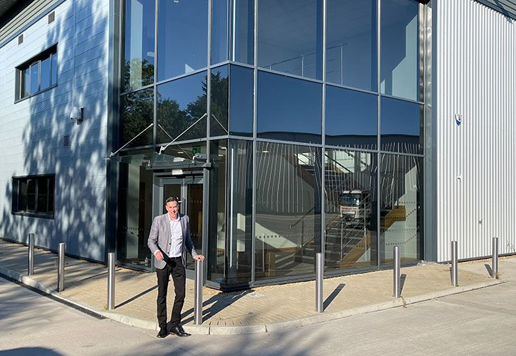 NBP Sales Director Stephen Jones in front of NBP's New Hinckley depot