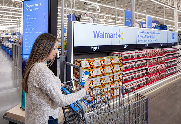 Walmart digital-screens-welcome-customers
