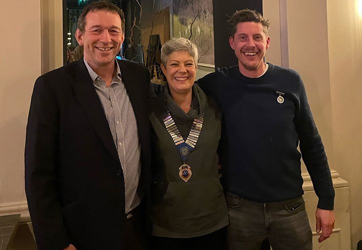 GCA Chairman handover, Mike Burks, Tammy Woodhouse and Will Blake, Jan 2022