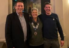 GCA Chairman handover, Mike Burks, Tammy Woodhouse and Will Blake, Jan 2022