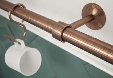 ANTIQUE COPPER utensil rail 725