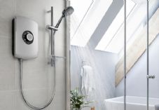 Triton Amore brushed steel shower