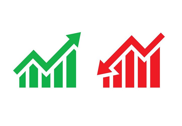 1 Vector arrows up down green red Stefan Balaz shutterstock_2049539429