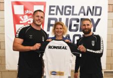 Selco England Rugby League players Tom Burgess, Sam Tomkins and Carine Jessamine 725