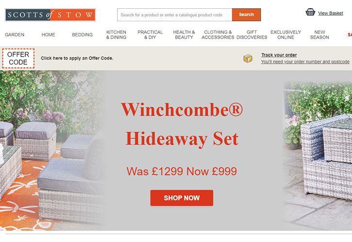 Scotts of Stow website March 2023