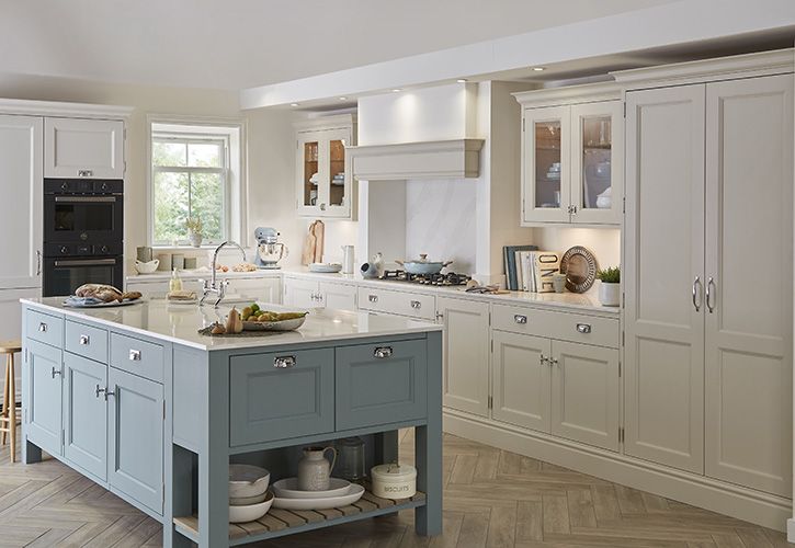 Howdens Elmbridge Linen and Seafoam