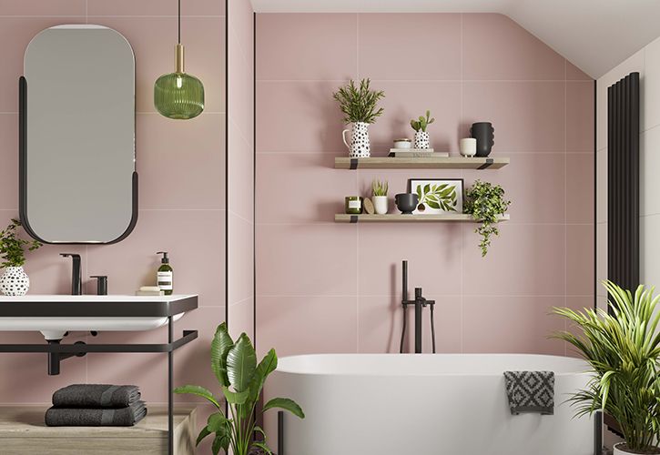 Multipanel Antique Rose & Alpine White
