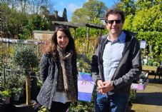 Louise Kemp from Coolings Wych Cross Garden Centre with Gary Carvosso Chairman at Coolings