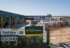 SWNS Travis Perkins sign and yard