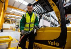 Travis Perkins electric forklift
