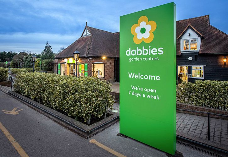 Dobbies Woodcote Green - exterior dusk