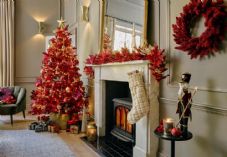 Dobbies, Deck The Halls, burgundy Christmas tree