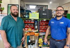 Andy McLean (Garden Shed Letchworth) and Jordan Bendon (Wickes)
