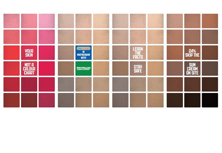 Toolstation and Macmillan 'Sunburn Swatch'