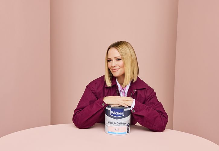 Kimberley Walsh Wickes Blush Pink paint