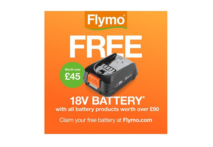 Flymo - free battery promotion