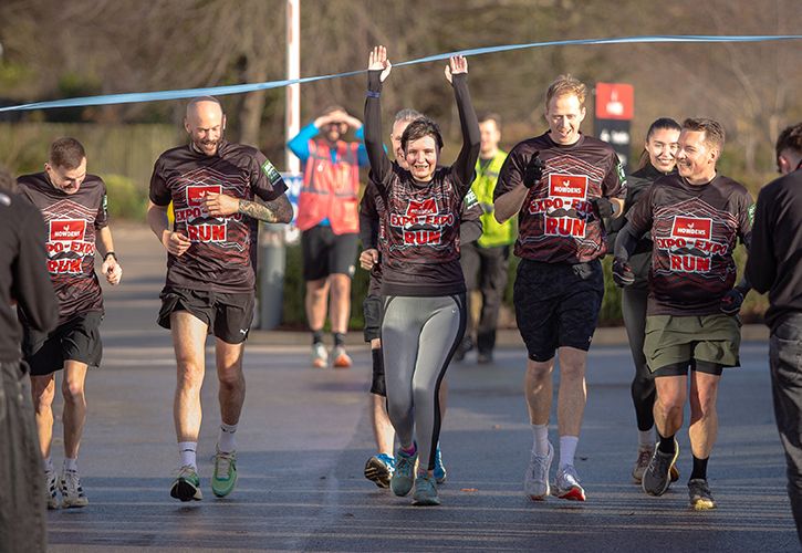 Howdens staff Expo-Expo run from Raunds in Northamptonshire to Howden in Yorkshire