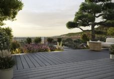 Credit: Trex composite decking Transcend Tropicals in Island Mist