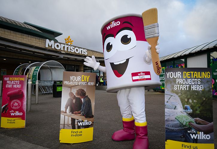wilko mascot - Morrisons in Speke