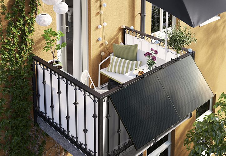 Balcony solar panels IKEA