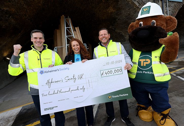 Travis Perkins �400k fundraising milestone for Alzheimer's Society