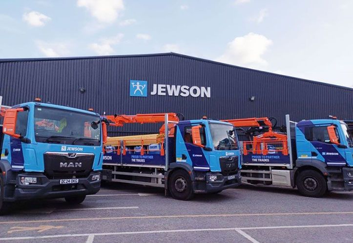 Jewson lorries - STARK Building Materials UK
