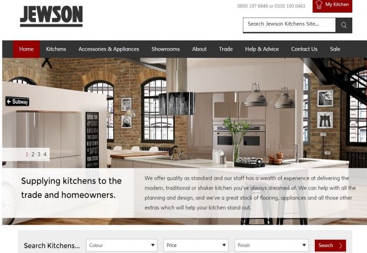 Jewson kitchen website