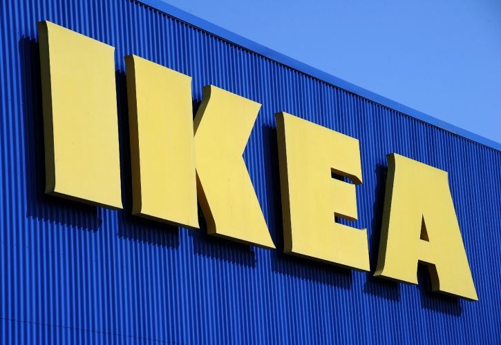 IKEA sign angled