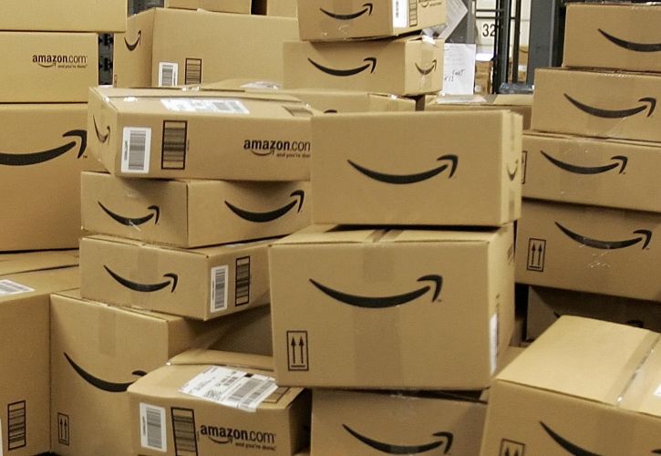 Amazon packaging pile