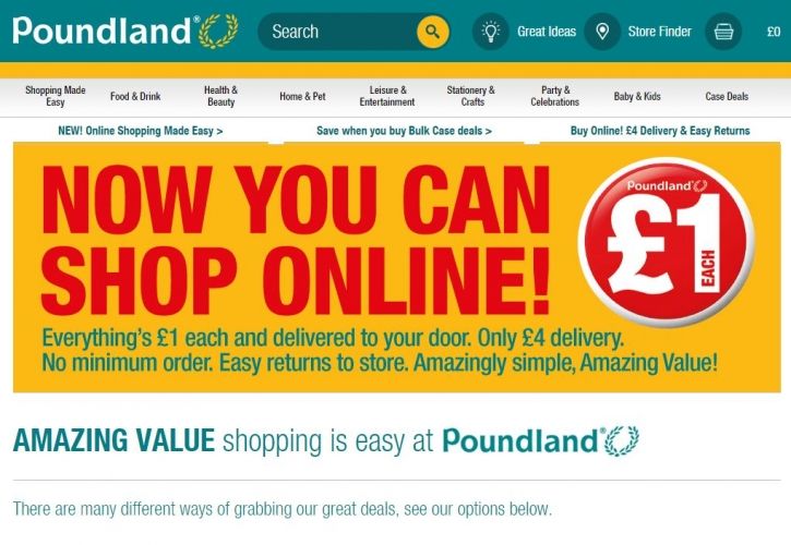 Poundland online shop