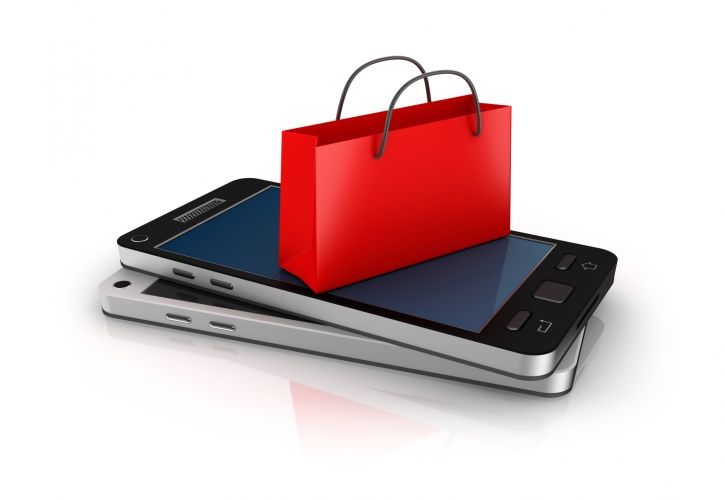 Mobile and shopping bag