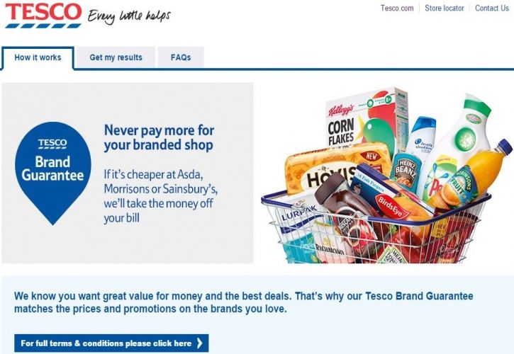 Tesco launches 'instant' price matching guarantee