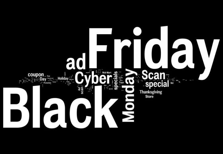 Black Friday and Cyber Monday word cloud