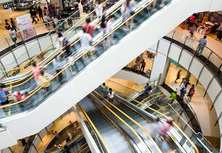 Shopping centre escalator 2