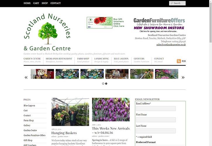 Scotland Nurseries and Garden Centre website 725 x 500