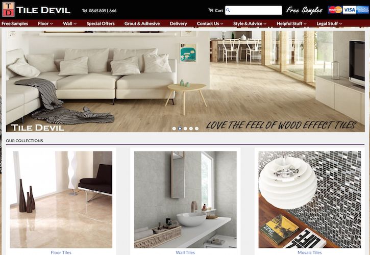 Tile Devil website