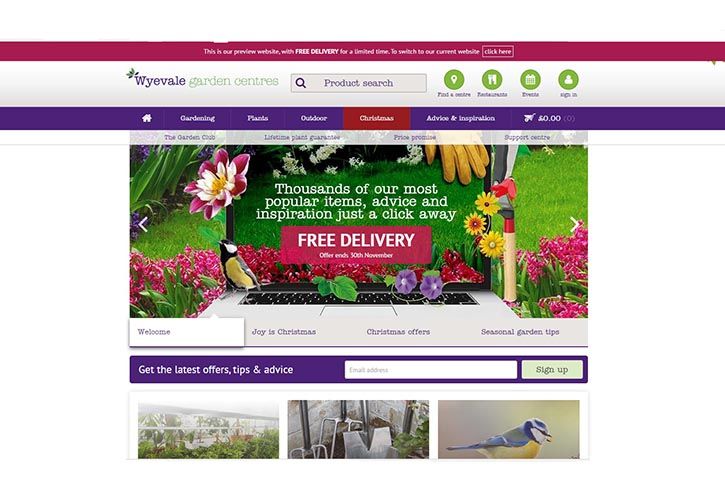 Wyevale Garden Centres - new website - 725 x 500