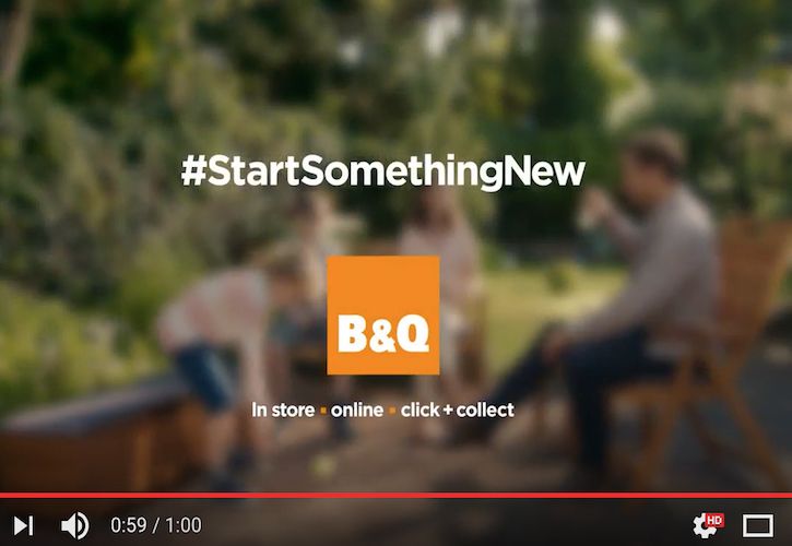 B&Q start something new TV advert