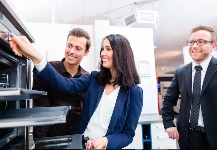 consumers shopping for kitchen