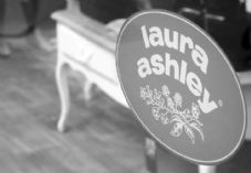 Laura Ashley sign black and white